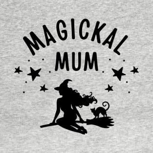 Magickal Mum Witch and Cat Mother's Day Cheeky Witch® T-Shirt